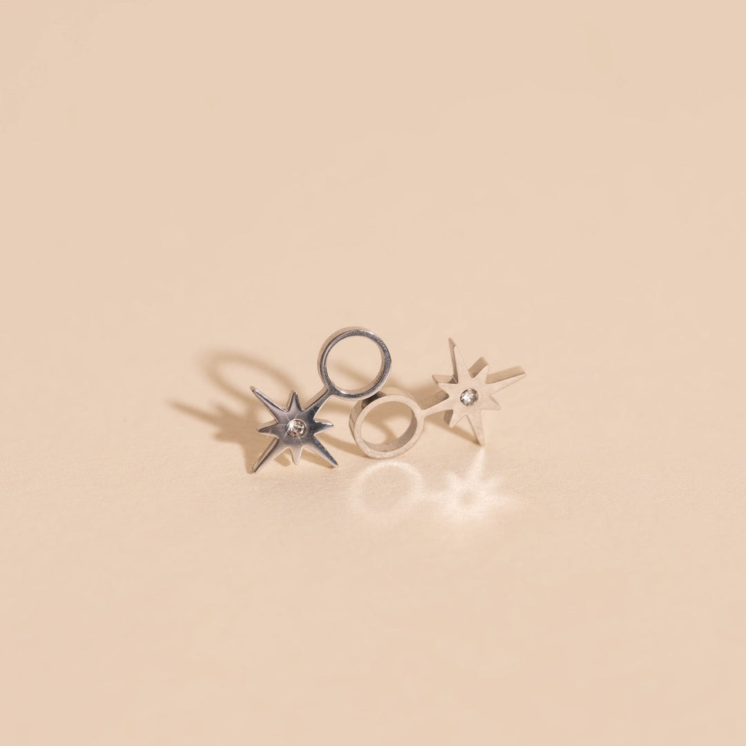 Mini Starburst Huggie Hoop Charms