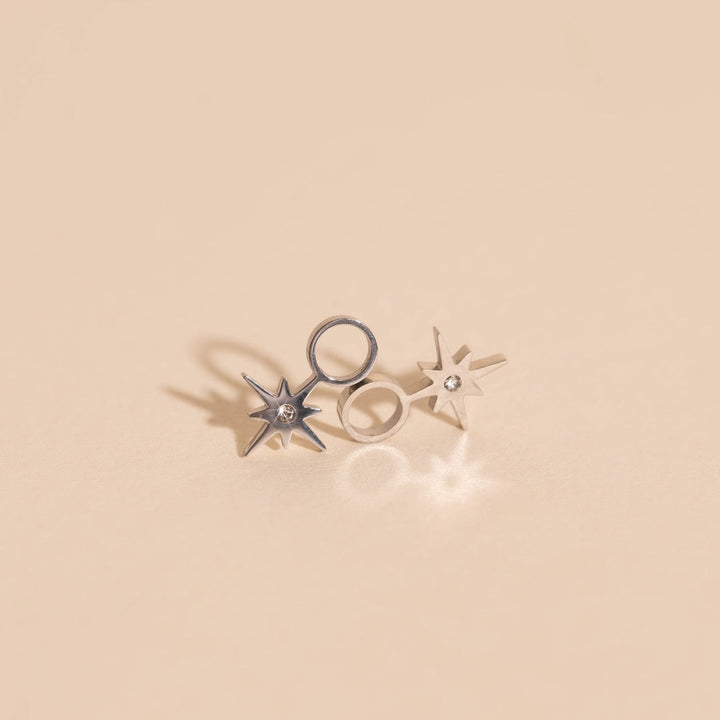 Mini Starburst Huggie Hoop Charms