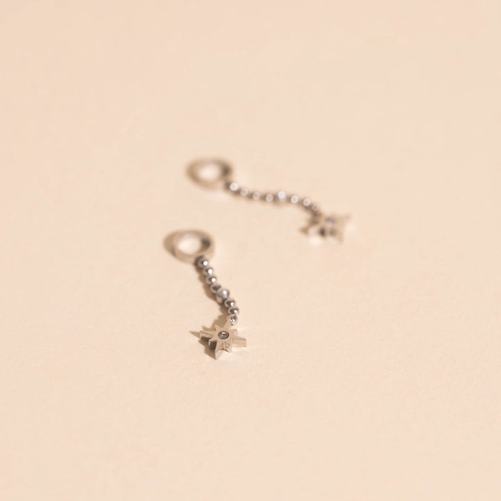 Dangle Starburst Huggie Hoop Charms