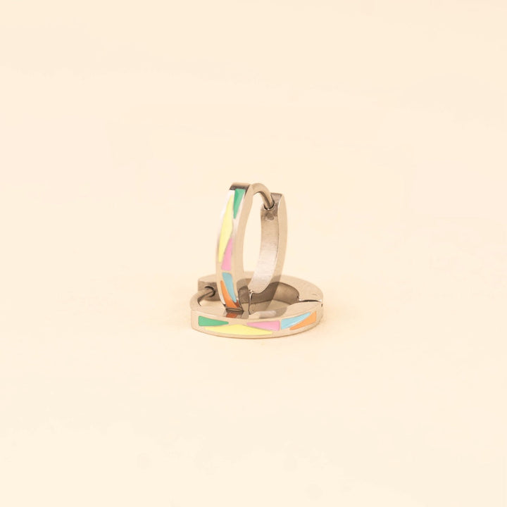 Geometric Huggie Hoop Earrings