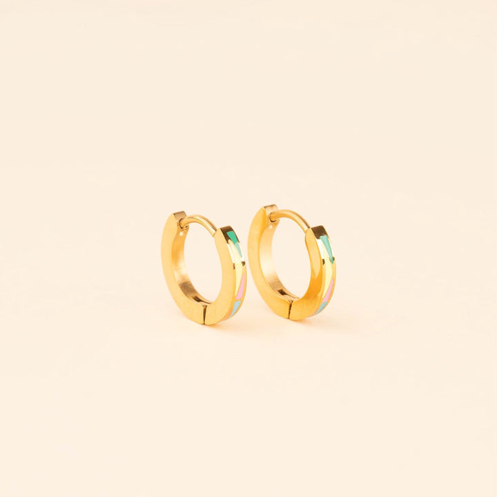 Geometric Huggie Hoop Earrings