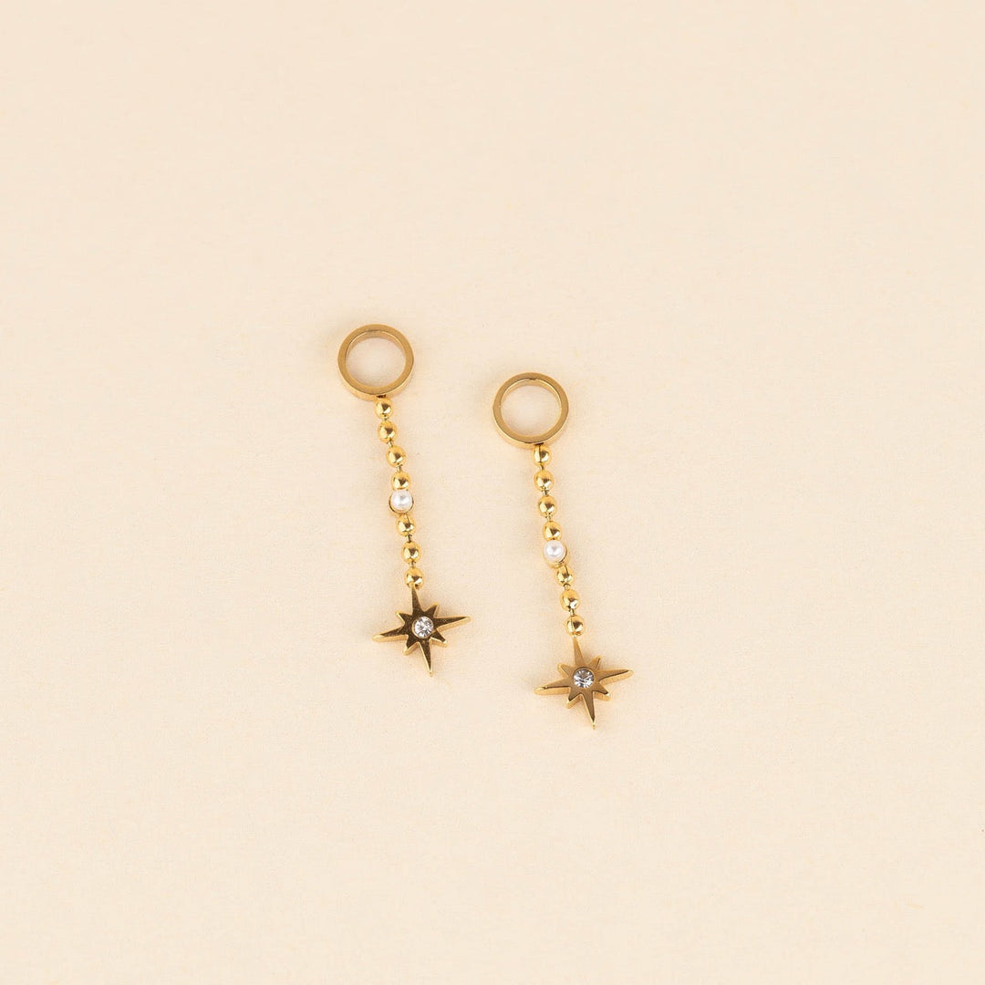 Dangle Starburst Huggie Hoop Charms
