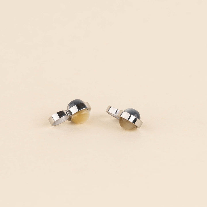 Round Stone Huggie Hoop Charms (Reversible)