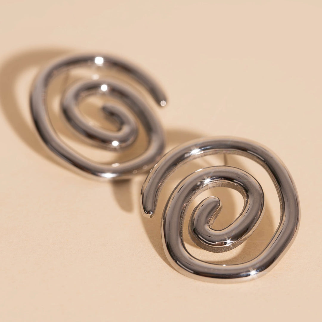 Spiral Stud Earrings