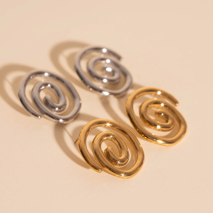 Spiral Stud Earrings