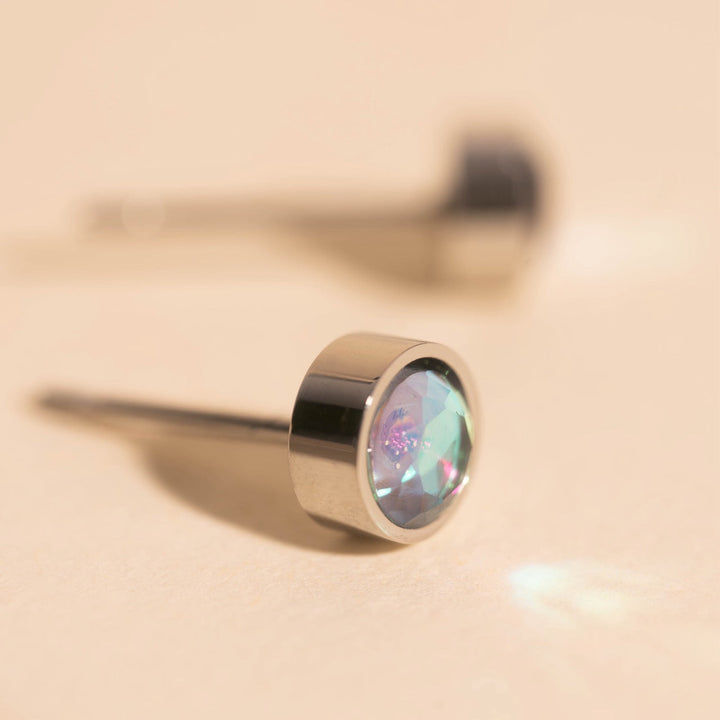 Iridescent Crystal Studs
