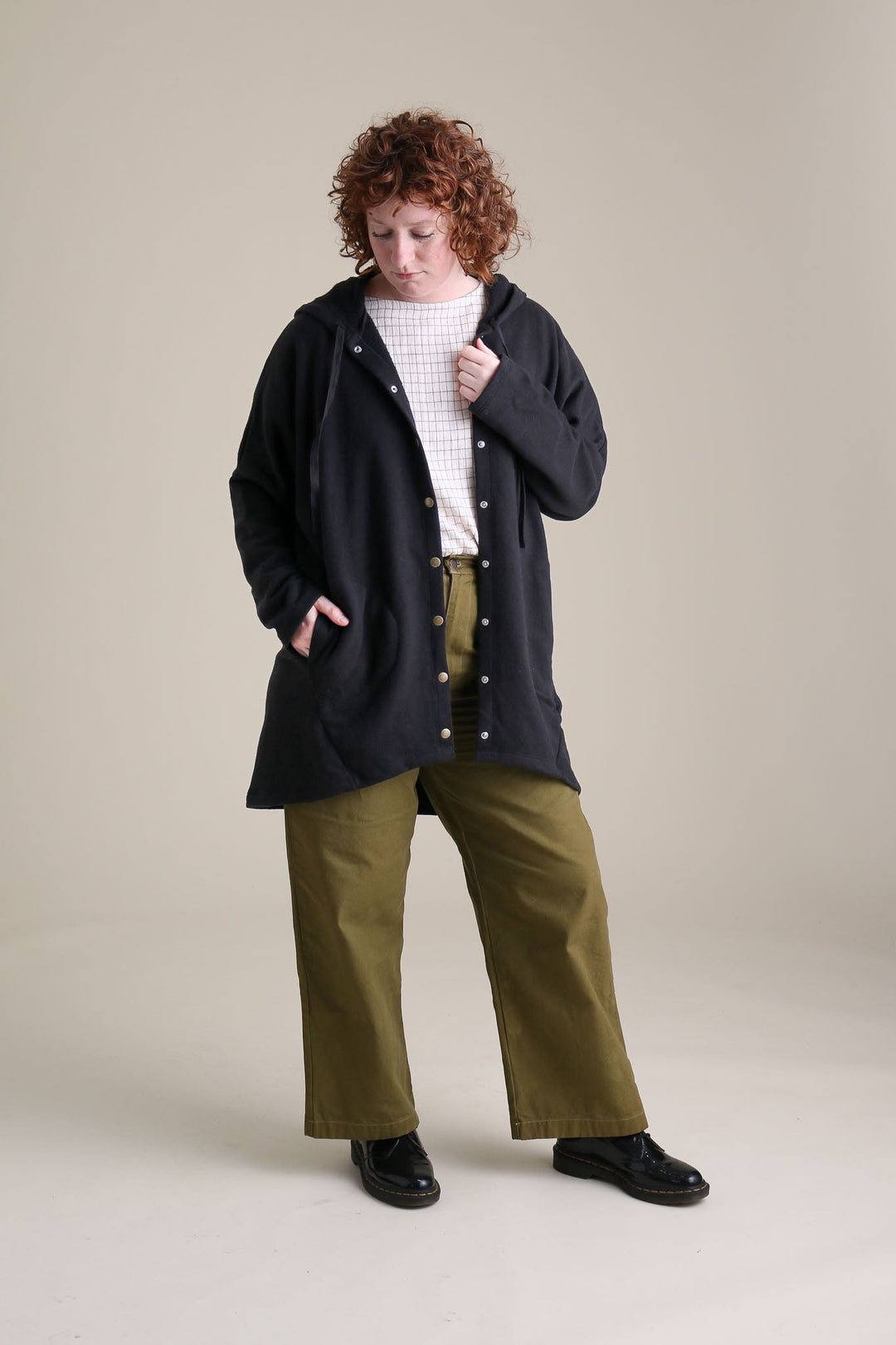 Cocoon Coat in Black