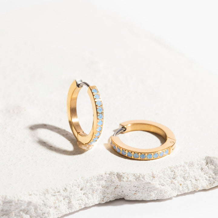Birthstone Hoop Earrings