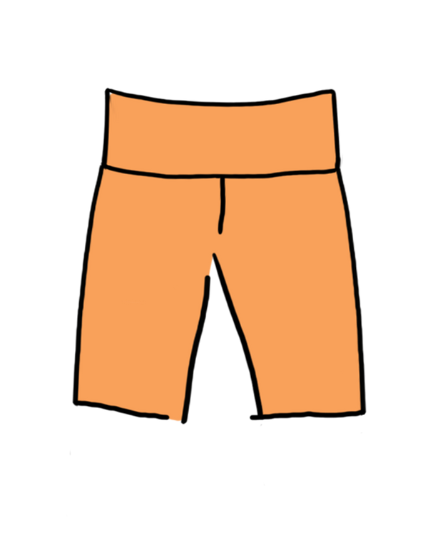 High Rise Bike Shorts Orange Sherbet