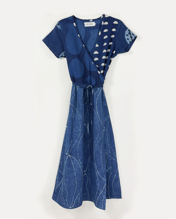 ODE DRESS | indigo combo