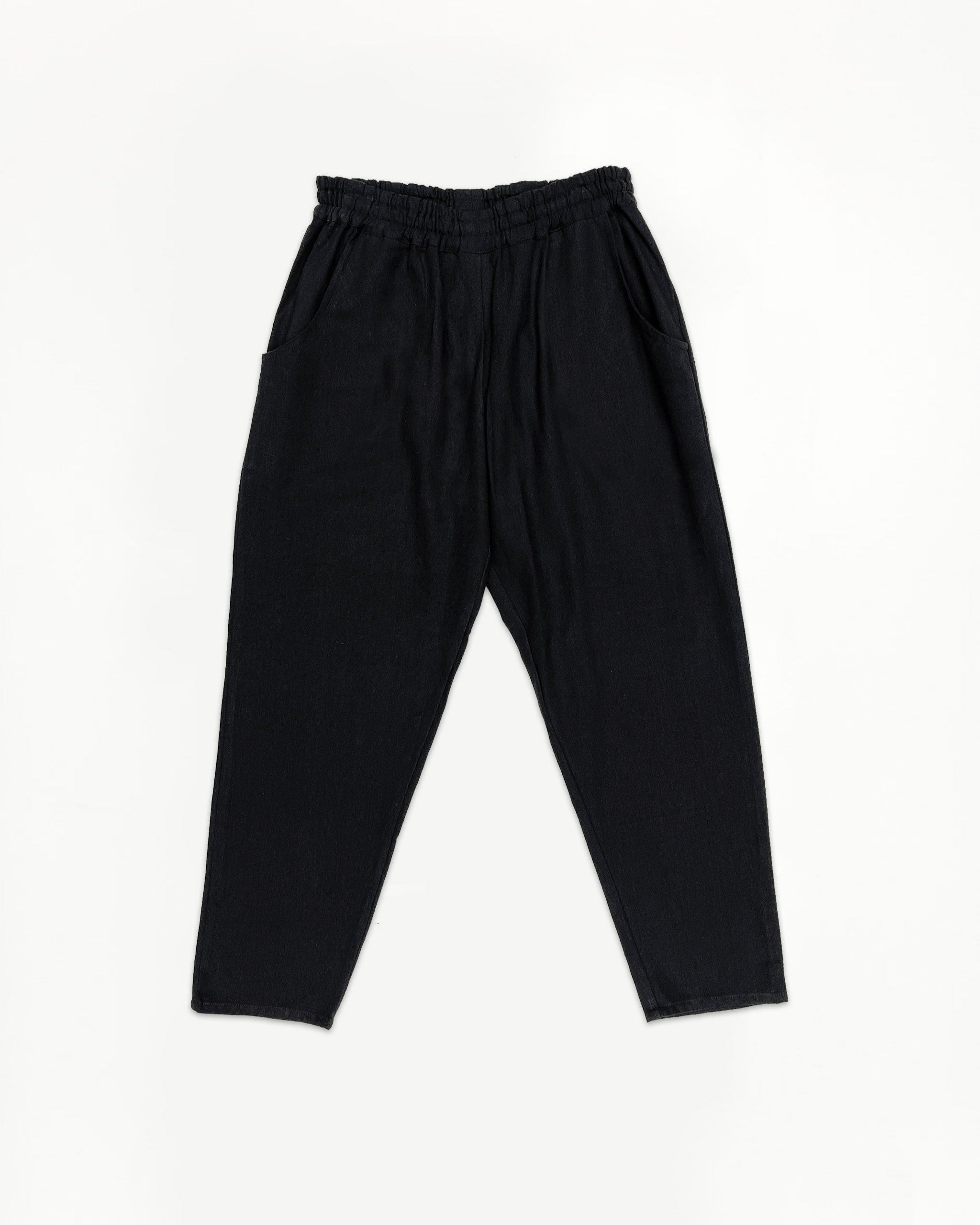 Deck Pants in Handwoven Cotton, New Moon Black – Altar PDX