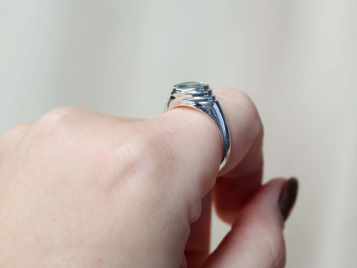 Pond Ring - Moss Agate