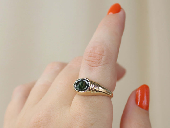 Pond Ring - Moss Agate