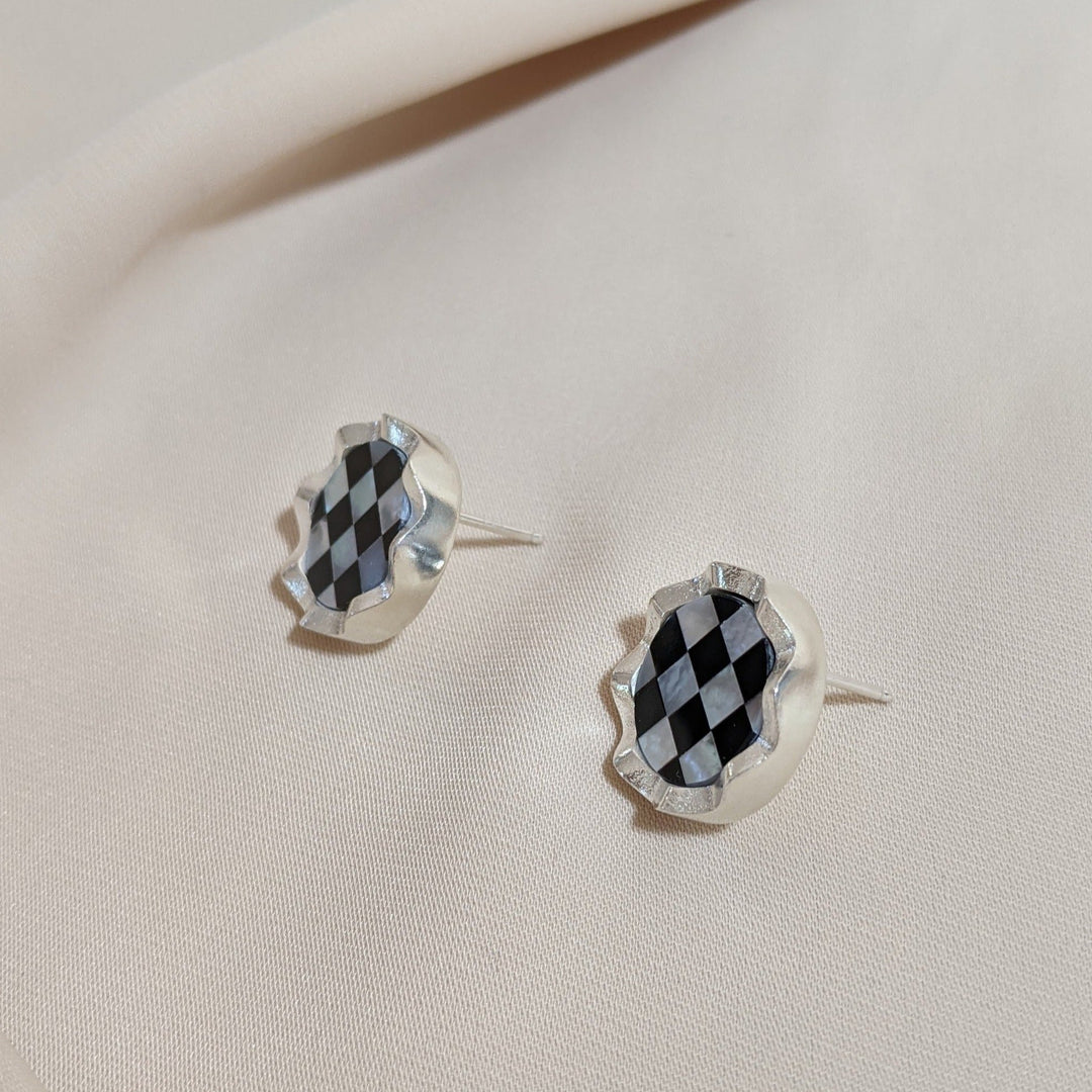 Squiggly Inlay Earrings (5 stone options)
