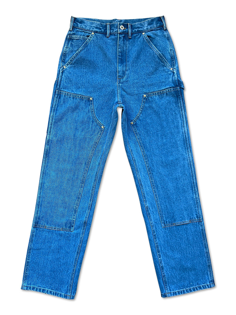 Blue Denim Double Knee Work Pants