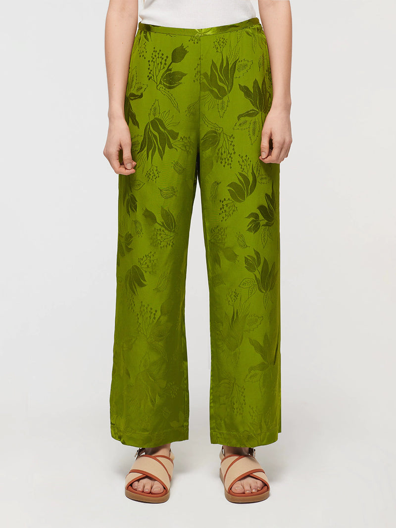 Floral Jacquard Pants