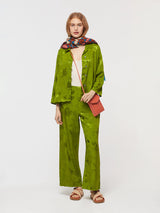Floral Jacquard Pants