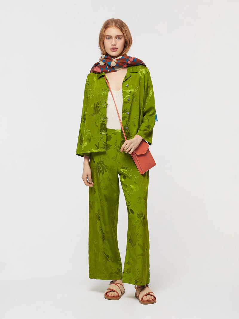 Floral Jacquard Pants