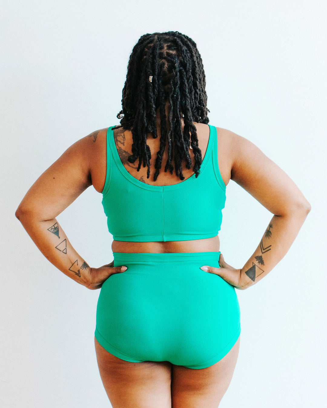 Longline Bra Peacock Green