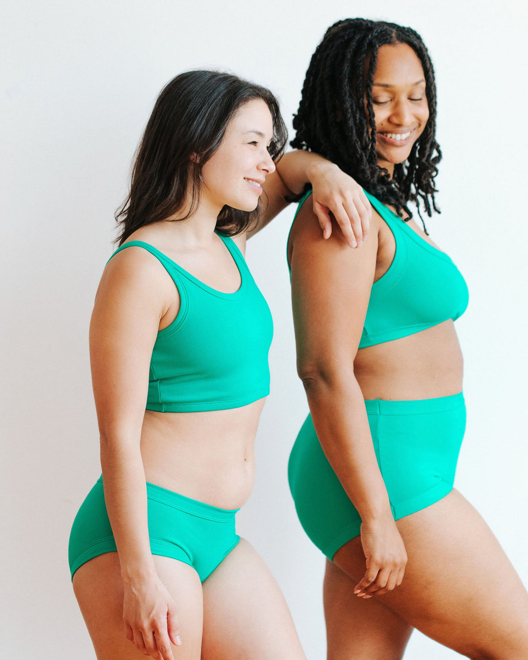 Longline Bra Peacock Green