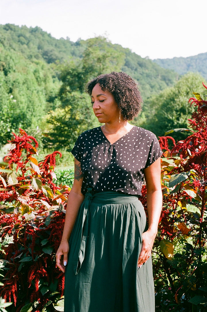 Dolman Top in Abstract Dot