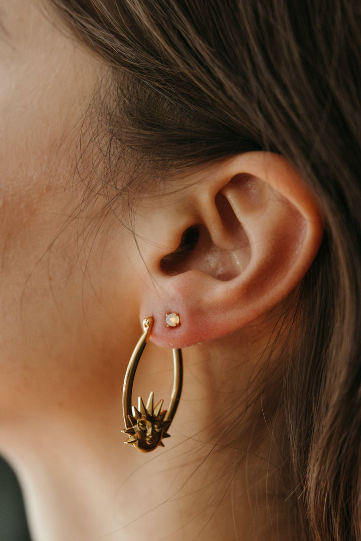 Day & Night Hoop Earrings - Gold