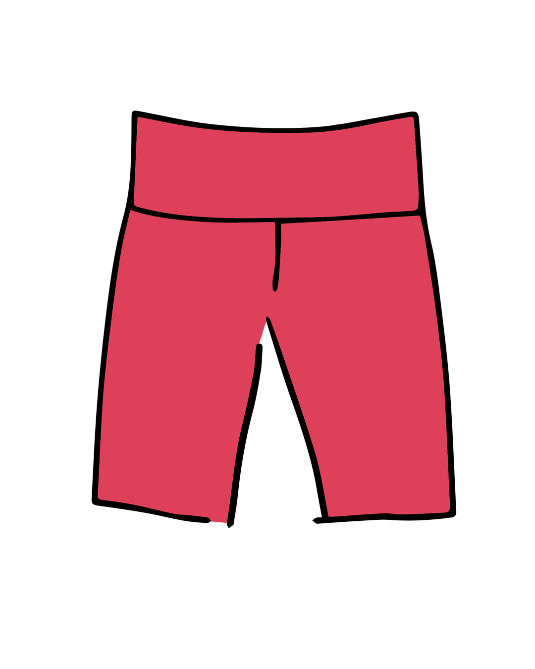 High Rise Bike Shorts Pomegranate Punch