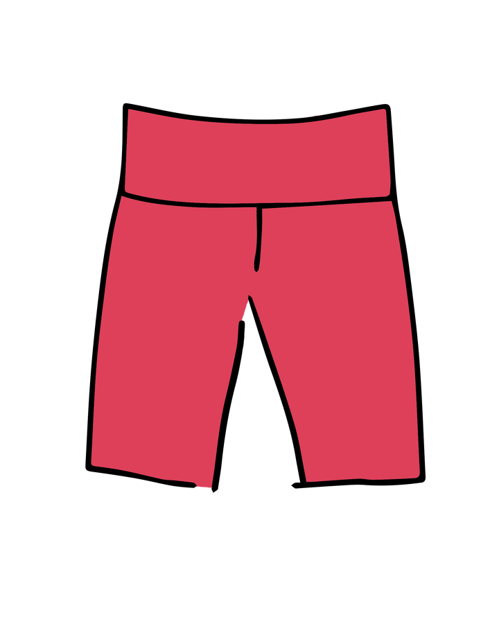 High Rise Bike Shorts Pomegranate Punch