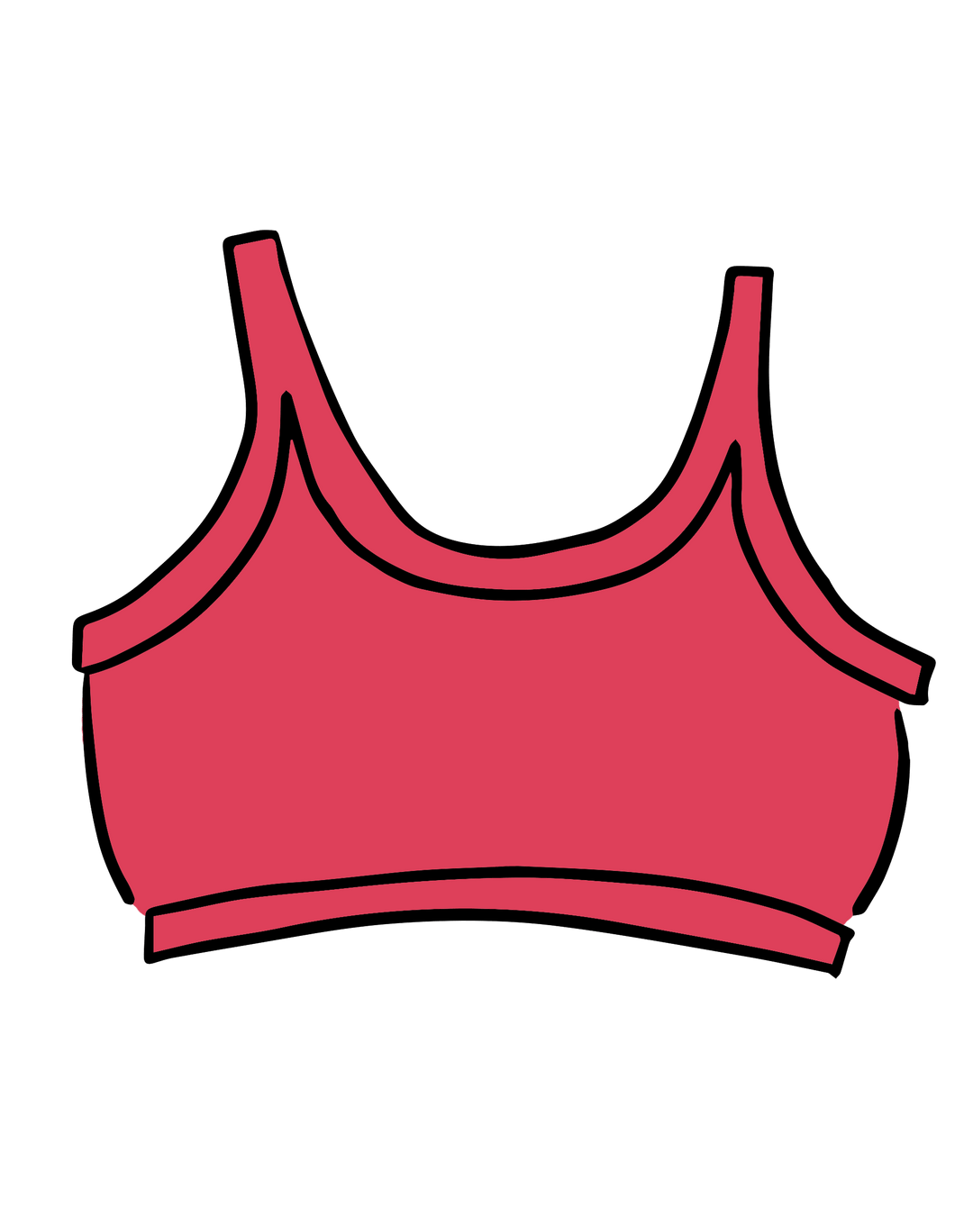 Longline Bra Pomegranate Punch