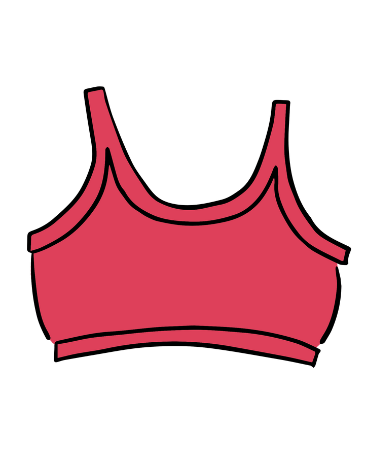 Longline Bra Pomegranate Punch