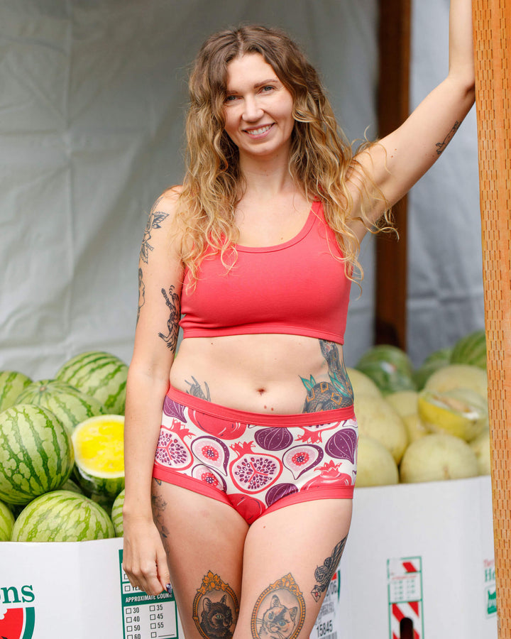 Longline Bra Pomegranate Punch