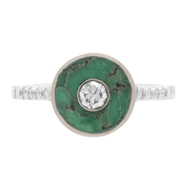 Lucin Variscite Stardusted Cerclen Ring