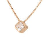 Herkimer Asscher Diamond Necklace
