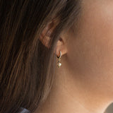 Savannah Opal Starburst Charm Huggie Earrings