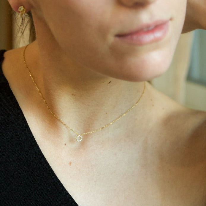Evelyne Sun Gold Pendant Necklace