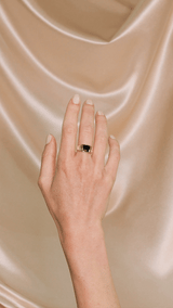 Black Enamel Signet Ring
