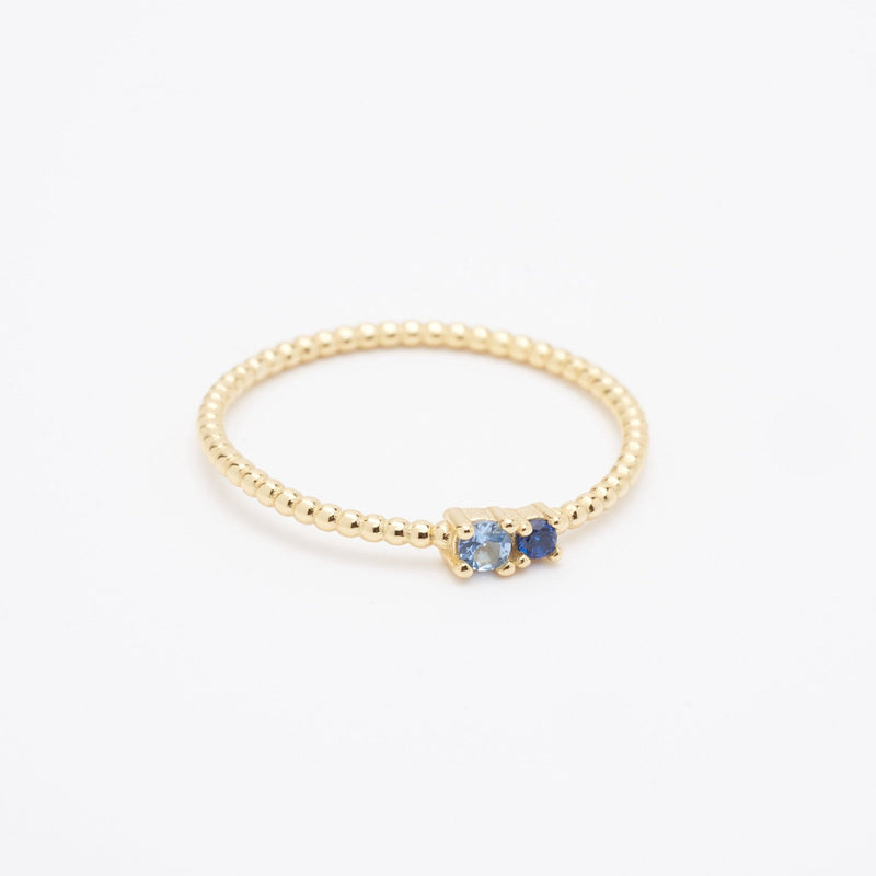 Jasmine Dual Blue Gemstone Ring