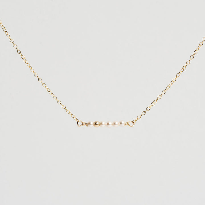 Pearl Bar Gold Bracelet