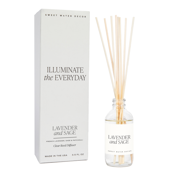 Lavender and Sage Clear Reed Diffuser
