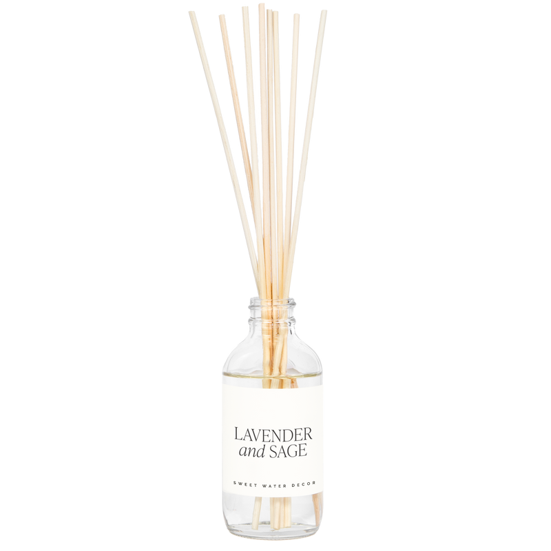 Lavender and Sage Clear Reed Diffuser