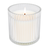 Cashmere and Vanilla Fluted Soy Candle - Ribbed Glass Jar - 11 oz