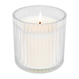 Cozy Season Fluted Soy Candle - Ribbed Glass Jar - 11 oz