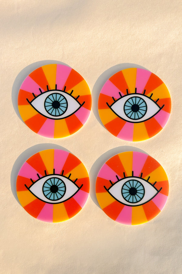 Rainbow Eye Coasters