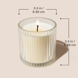 Cozy Season Fluted Soy Candle - Ribbed Glass Jar - 11 oz