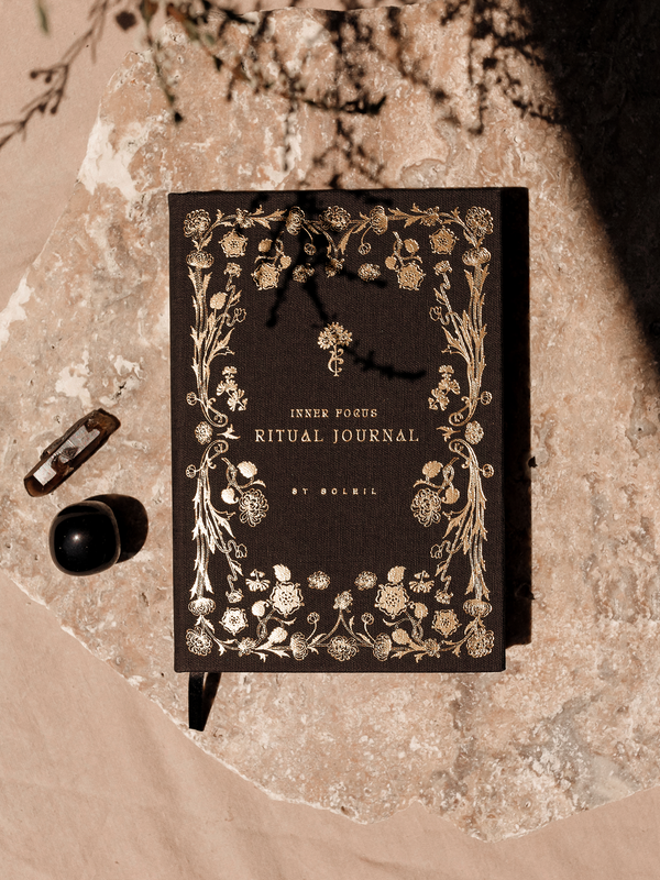 'Inner Focus' Ritual Journal • Linen {Midnight Black}
