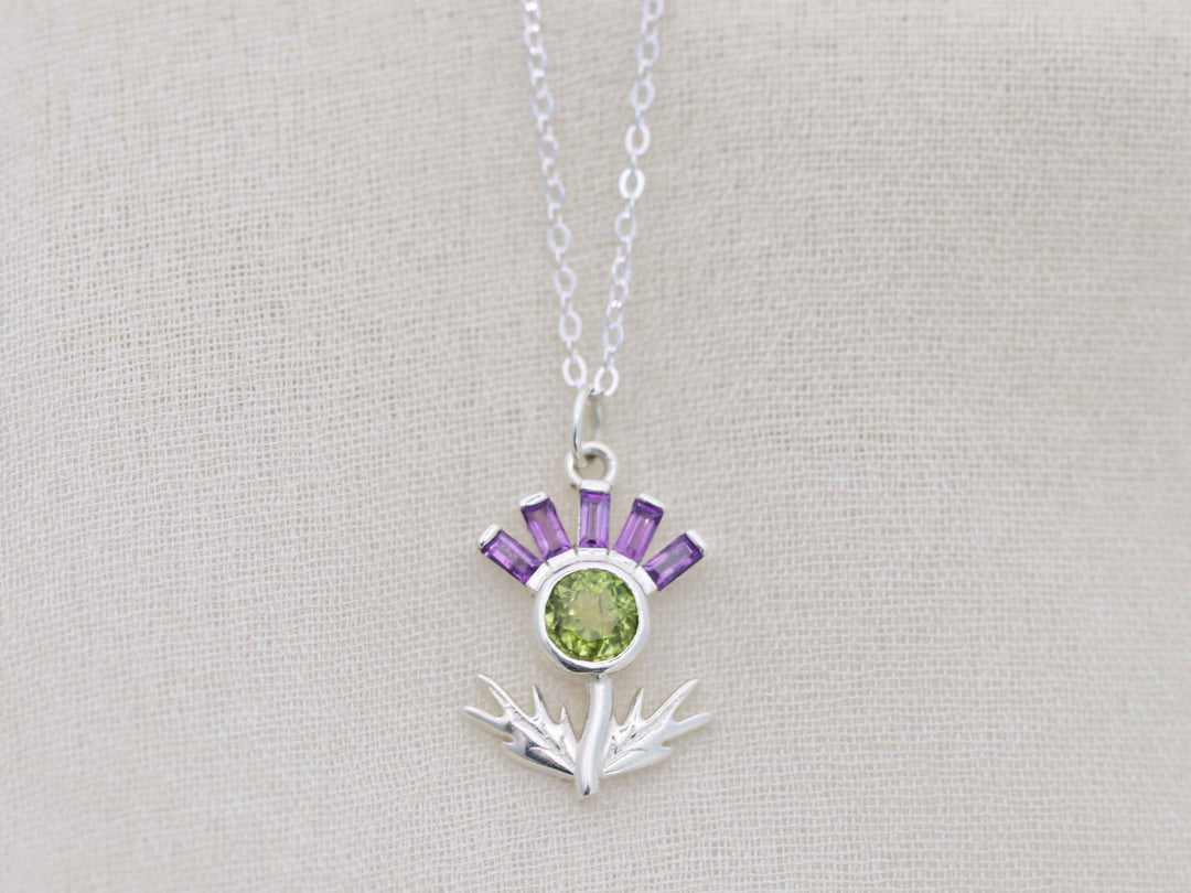 Scottish Thistle Pendant Necklace