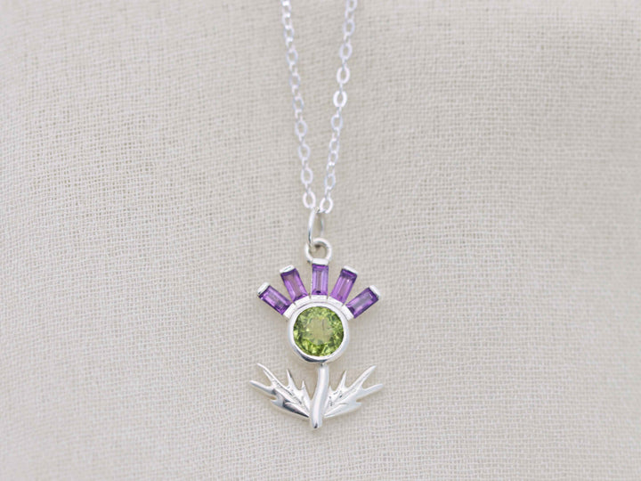 Scottish Thistle Pendant Necklace