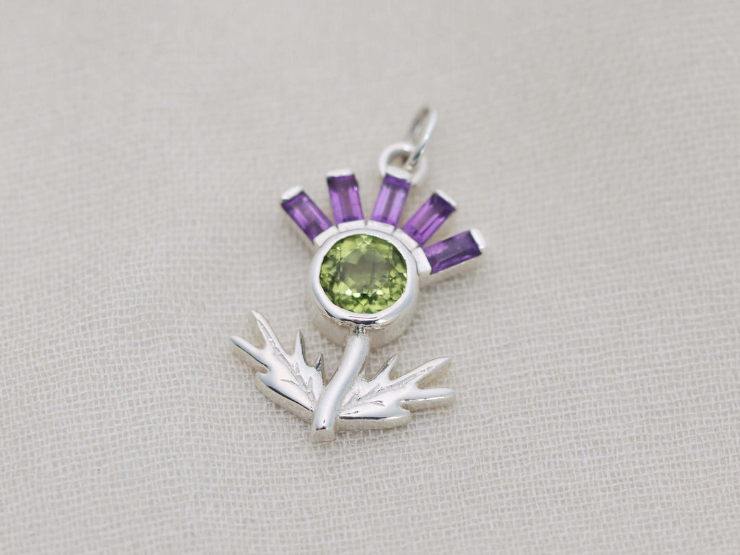 Scottish Thistle Pendant Necklace