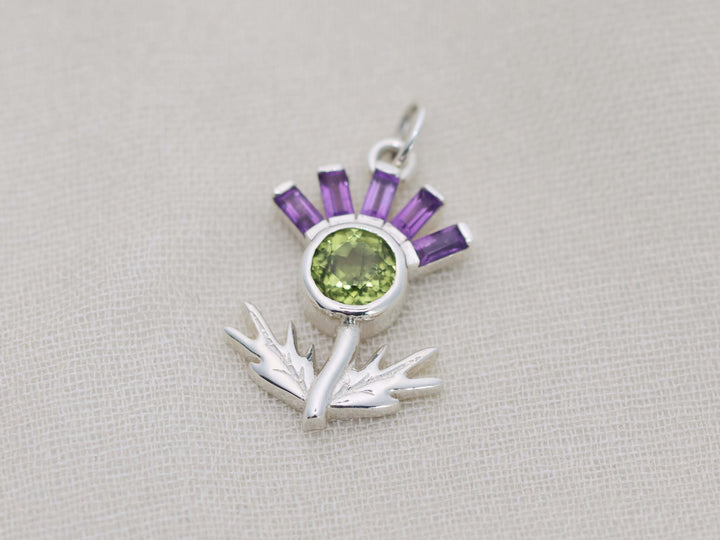 Scottish Thistle Pendant Necklace