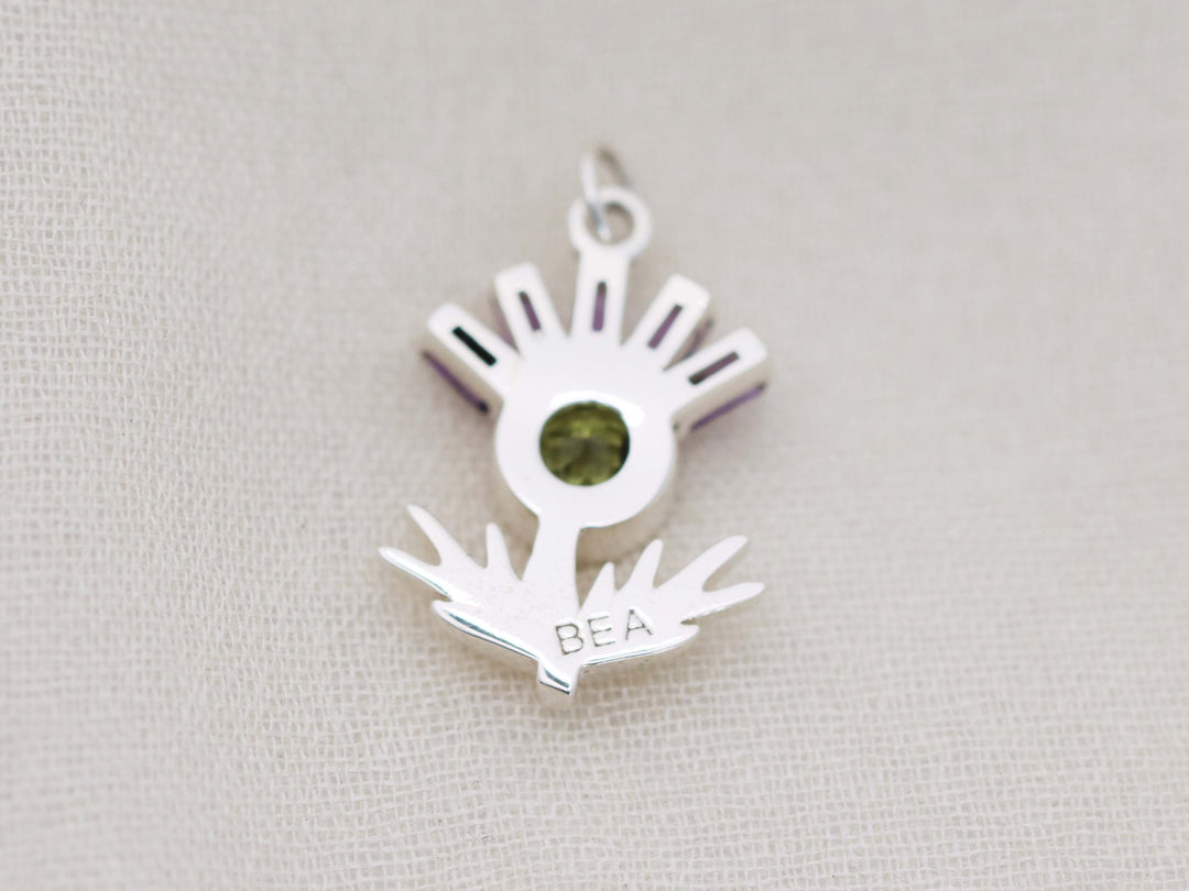 Scottish Thistle Pendant Necklace